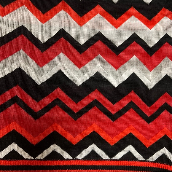 NWOT Missoni style zig zag elastic waist mini skirt SP - Picture 3 of 5